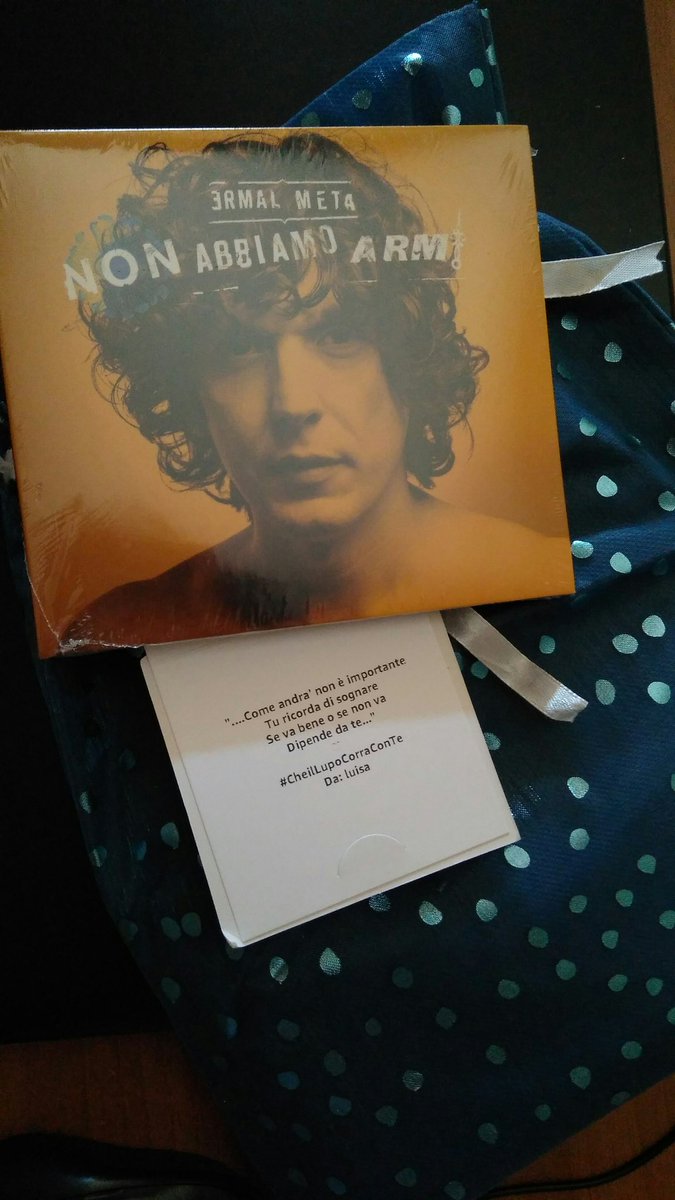 SilviaLittle's tweet photo. @MetaErmal il mio regalo di laurea! Non potevo volere di meglio!
Sappi che il12 nn tornerò a casa senza il tuo autografo! Aspettami ❤😍
"..Come andrà, non è importante
Tu ricorda di sognare
Se va bene o se non va
Dipende da te.."❤
#cheillupocorraconte #NonAbbiamoArmi @luisaf77 https://t.co/lJQ8F63Nh2