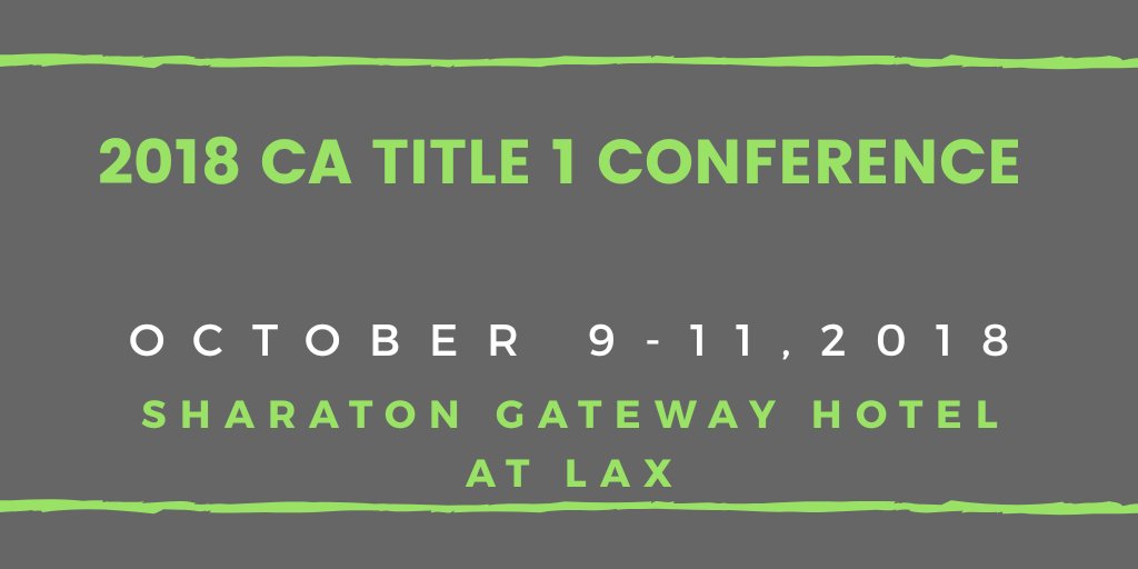 Join the <a href="/CATitleIConf/">CA Title I Conf</a> also on Facebook and Instagram.