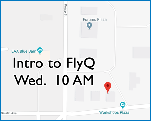 SeattleAvionics's tweet photo. In 15 minutes (10 AM OSH time):  Intro to @FlyQEFB seminar at Forum Stage 11.  Learn why FlyQ is and has been the #1 rated iPad aviation app for several years (hint: ease of use). Free donuts and beer (ok, maybe not). https://t.co/XLTlqtgcLN https://t.co/xRVEFXrc6A