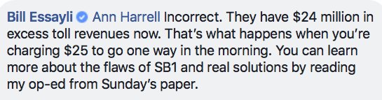 outwithcalvert's tweet photo. Where does #BillEssayli get this stuff? Notice he never provides citations to the sources for his "ALLEGED" information and tries to pass it off as fact? Don't buy the BULL---Get the Truth and the FACTS from #NoOnProp6 and https://t.co/6T4qJYjO8s #AD60 #GreaterCoronaTraffic https://t.co/6nZ3Tv1JvV
