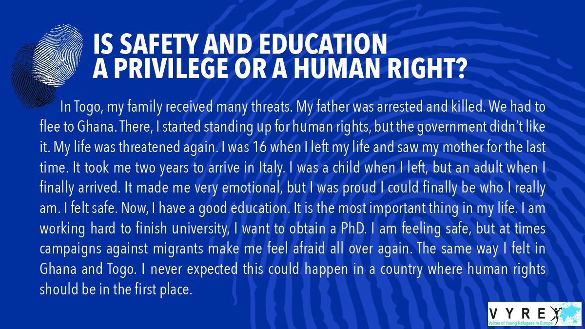 As part of <a href="/WeAreVYRE/">VYRE</a> &amp; <a href="/coe/">Council of Europe</a> Study Session in #Strasbourg , our #youngleaders worked with #Refugees to #combatpopulism in EU. We'll share once a day 10 #testimonials to spread their #Messages. #RefugeesWelcome #OpenBorders #MigrationEU #migrants #HumanRights #stayhuman #Respect