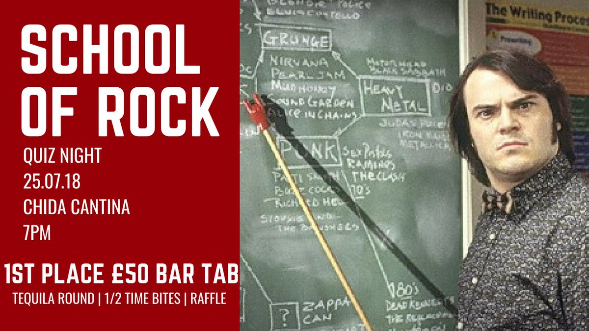 Don't let the man bring you down! It's tonight at 7pm!!! Who's coming over? #schoolofrock #theman #quiznight