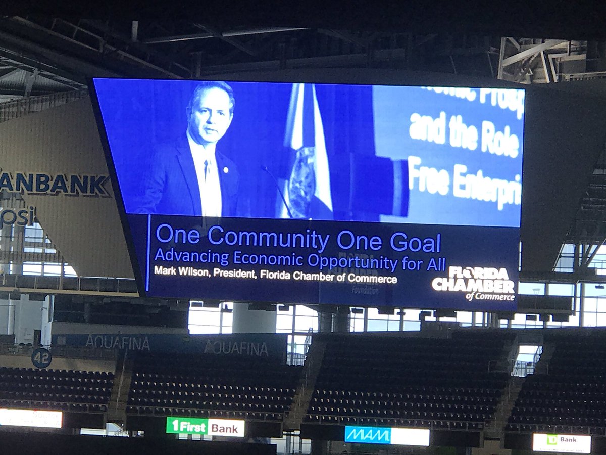 "Miami is a good news story and we are getting better together and if Florida was a country we would be the 17th largest economy in the world," -Mark Wilson, President, Florida Chamber of Commerce, Keynote Speaker. #OneCommunityOneGoal #AdvantageMiami