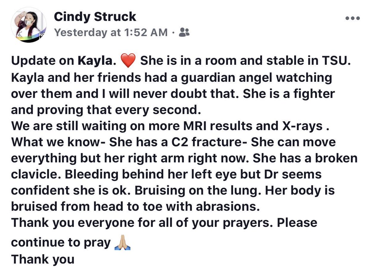 KaylaStruckxo's tweet photo. #PrayforKayla https://t.co/OS1Lut1foL