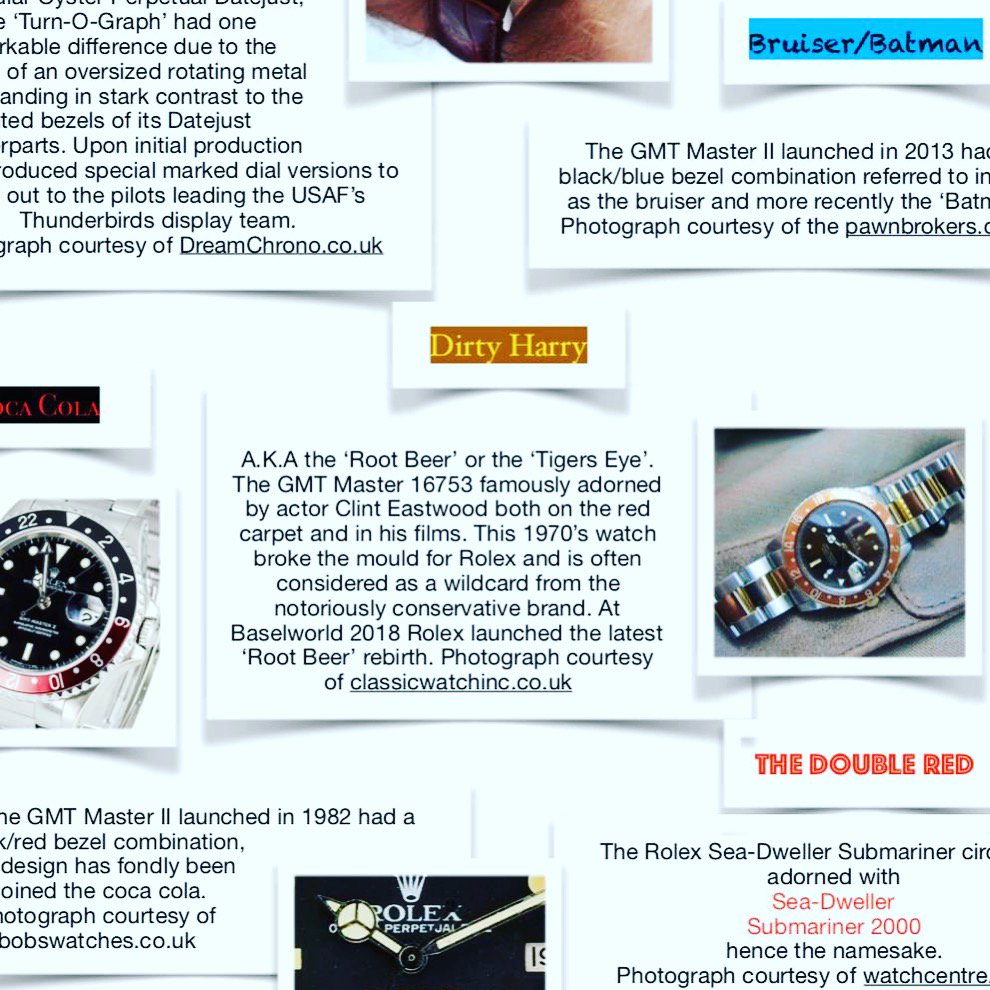 WatchEnvy's tweet photo. ~SNEAK PEEK~ Ever wondered why some Rolex GMT Master II's are called a Batman? Look no further, over the next few weeks our blog will be exploring the nicknames given to certain Rolex watches and why they came to be.
https://t.co/EUJVwoPgvC https://t.co/56poVJYVVX