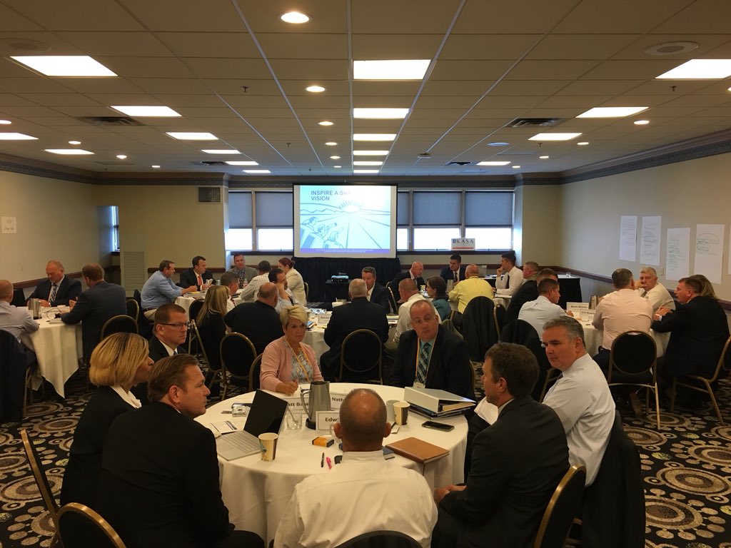 HCSNannette's tweet image. Superintendents completing their first year as CEO sharing words of wisdom with new superintendents @KASAEdLeader. #ModelTheWay