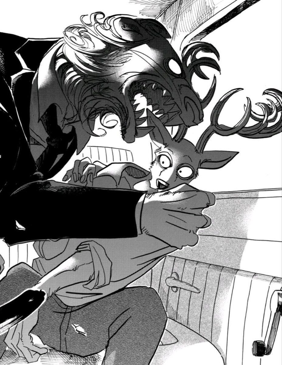 Aguila En Twitter 今週のbeastars 巻頭カラーで月夜に立つレゴシとリズ 突然今すぐシシ組を抜けると宣言するルイ イブキは何とか思い止まらせようと説得を試みるが Beastars