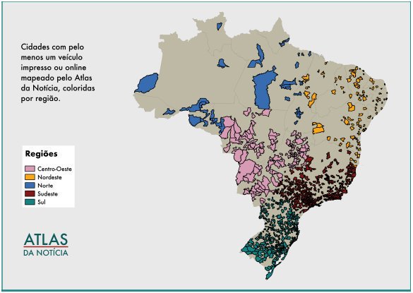 RSF_pt's tweet image. @RSF_pt saúda a iniciativa do #Projor que mapeia a difusão de notícias no #Brasil: um em cada cinco brasileiros vive em municípios que não possuem jornais e sites de notícias locais ou emissoras de TV e rádio. 
atlas.jor.br/sobre/#mapeand…