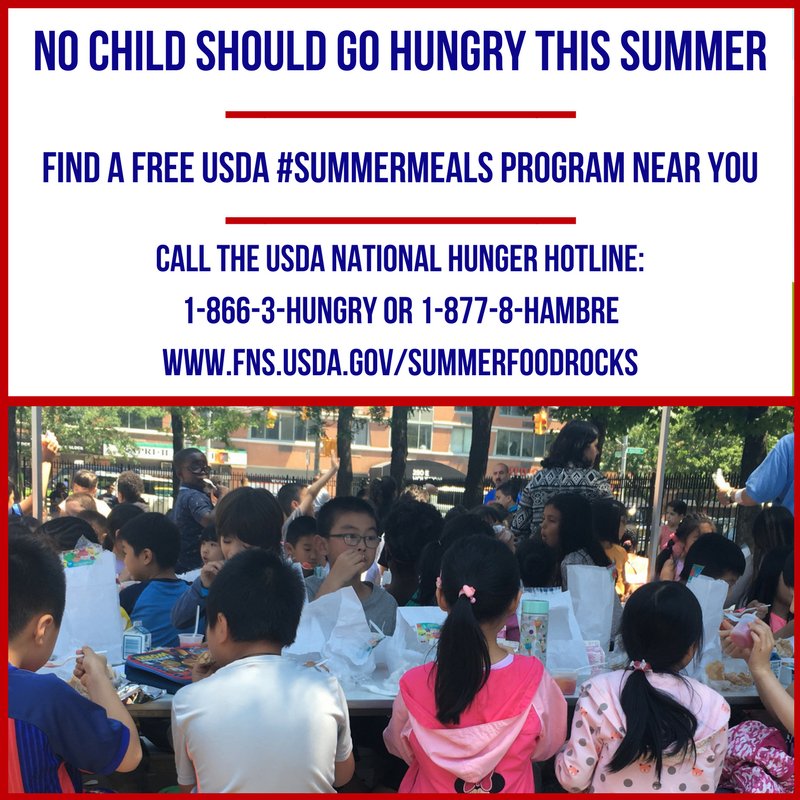 HungerFreeUSA's tweet image. Find a free #USDA #summermeals program near you!