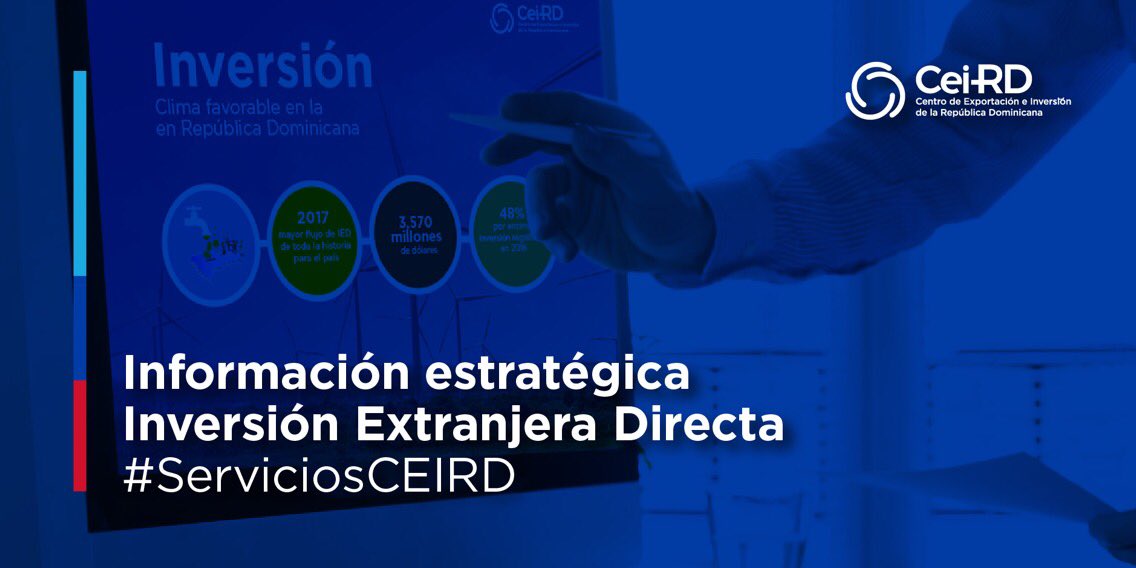 prodominicana's tweet photo. A través de nuestro centro de negocios altamente capacitado, nos encargamos de ofrecer información estratégica a potenciales inversionistas, que le apoyan en sus tomas de decisiones para proyectos de inversión en nuestra República Dominicana.
#InvierteRD #ServiciosCEIRD 🤝 https://t.co/d7ZM8yqjYN
