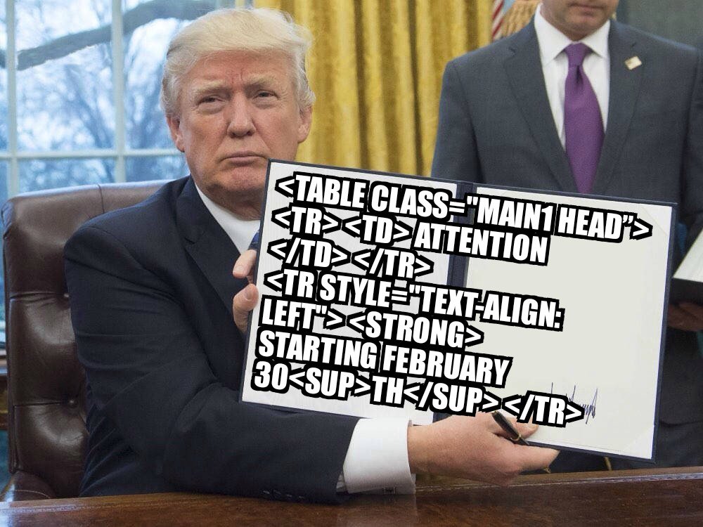 CloneDeath's tweet image. Put as much care into your text body as you do your HTML body. #Salesfusion #Caturday #Covfefe