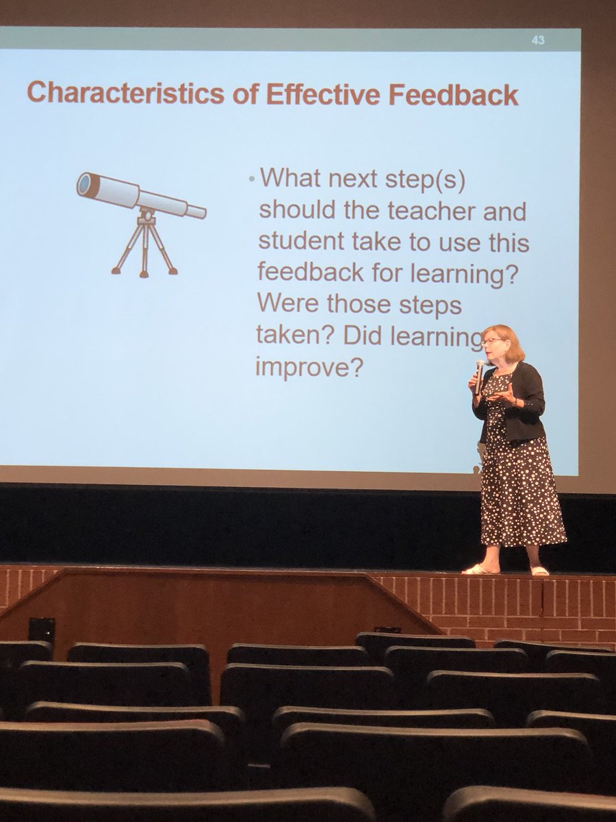 “You need to give feedback to the quality of student understanding and not mechanics.” -Sue Brookhart #LatL2018