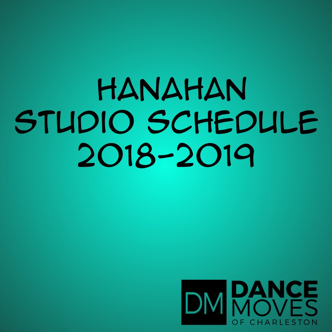 DanceMovesCHS's tweet photo. Well, it's noon, time for another schedule reveal. Today we have our Hanahan Studio schedule, register for any of these classes online at https://t.co/m9P5EBsH6p #DanceMovesCHS https://t.co/RnT43gPs5C