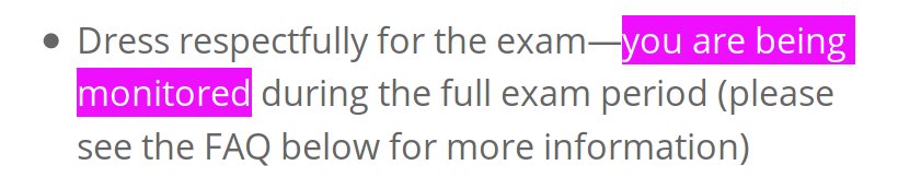 ldionmarcil's tweet image. "All new OSCP exam attempts[…]will be proctored." 
"[…]expected to use your webcam to scan the entire room, under your desk area, and any other areas as directed by the proctor."

Nothing says "hacker" more than being watched for 24h so that a company makes sure ur not cheating