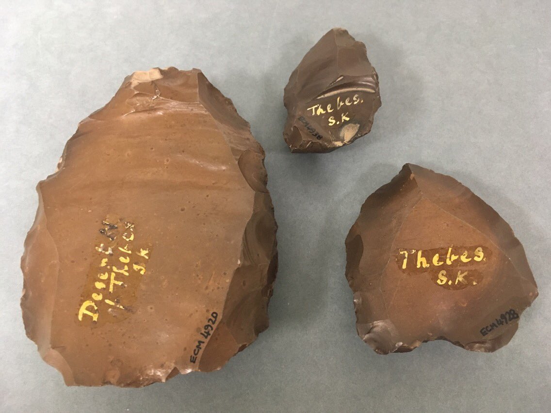 EtonMyersColl's tweet image. We have over 100 stone tools @EtonMyersUoB - here are 3 hand axes ranging in size, all found at Thebes by the explorer H.W Seton-Karr, a contemporary of Myers #MusTools #etonmyers #stoneobjects