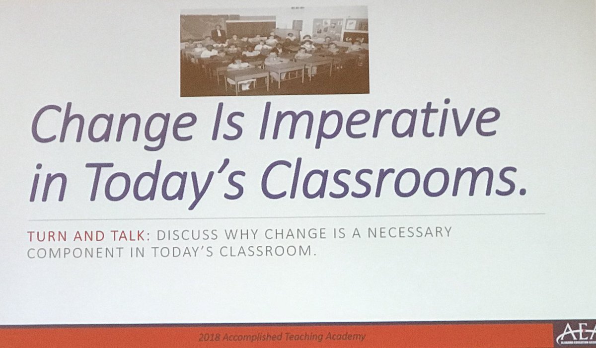 majonesjackson's tweet photo. Change is a part of life so let’s implement in the classrooms!! #AccomplishedTeaching #myAEA https://t.co/9IOSEsVVLk