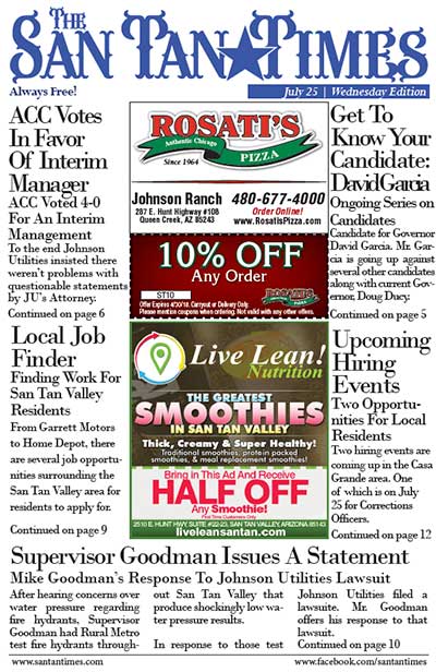 Today's San Tan Times is here!!! santantimes.com/july-25-2018/