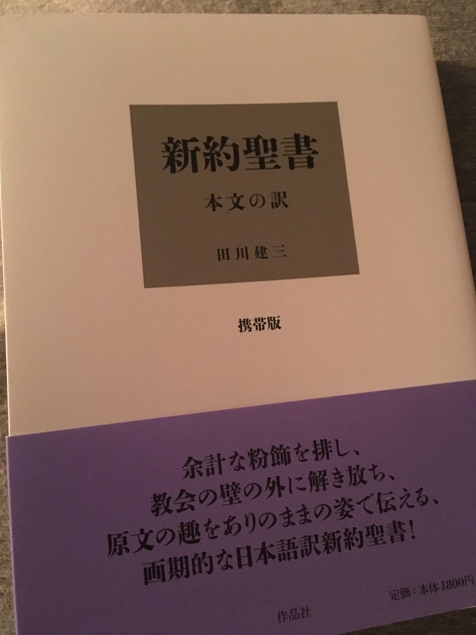 山本貴光 On Twitter これは拙著 新約聖書 訳と註 略 の各巻の 本文の訳 だけを集めて一冊におさめたものである 最初は 全文そのまま一字一句変更せずにこちらに再録するだけにしようと思っていたのだが 作業を進めるうちに どうもそうはいかない と