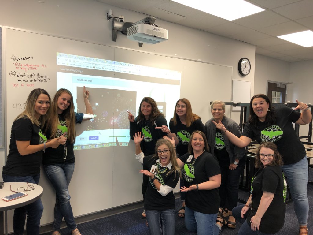 yolanda_wallace's tweet image. Need to free up some cognitive space BUT we broke OUT with 20min to spare! @PrairieViewES #pveleads