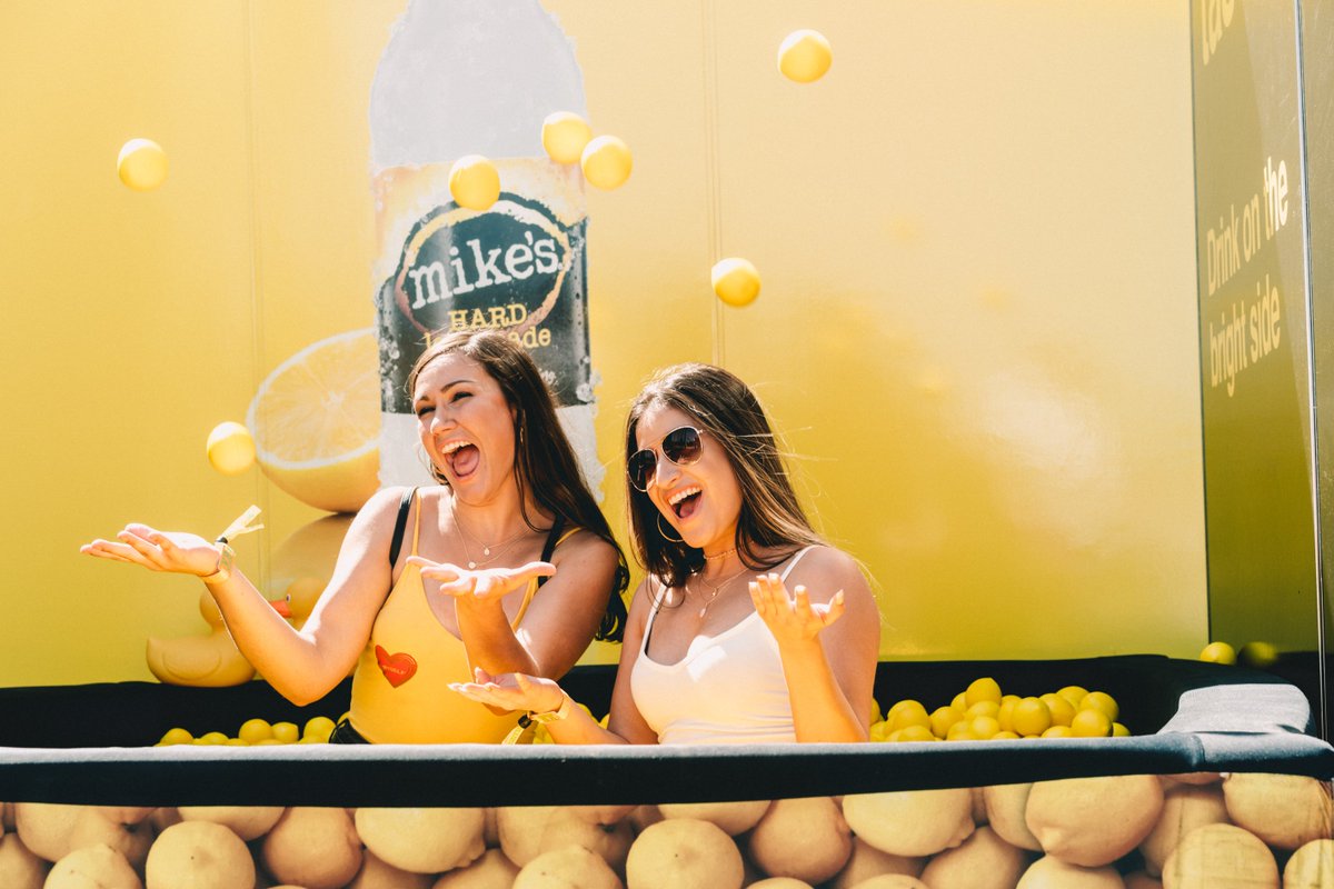 Lemon ball pit and mike’s hard samples?🍋Count us in. Drink on the bright side at the mike’s hard lemonade footprint this weekend! #TOLA18 #drinkonthebrightside