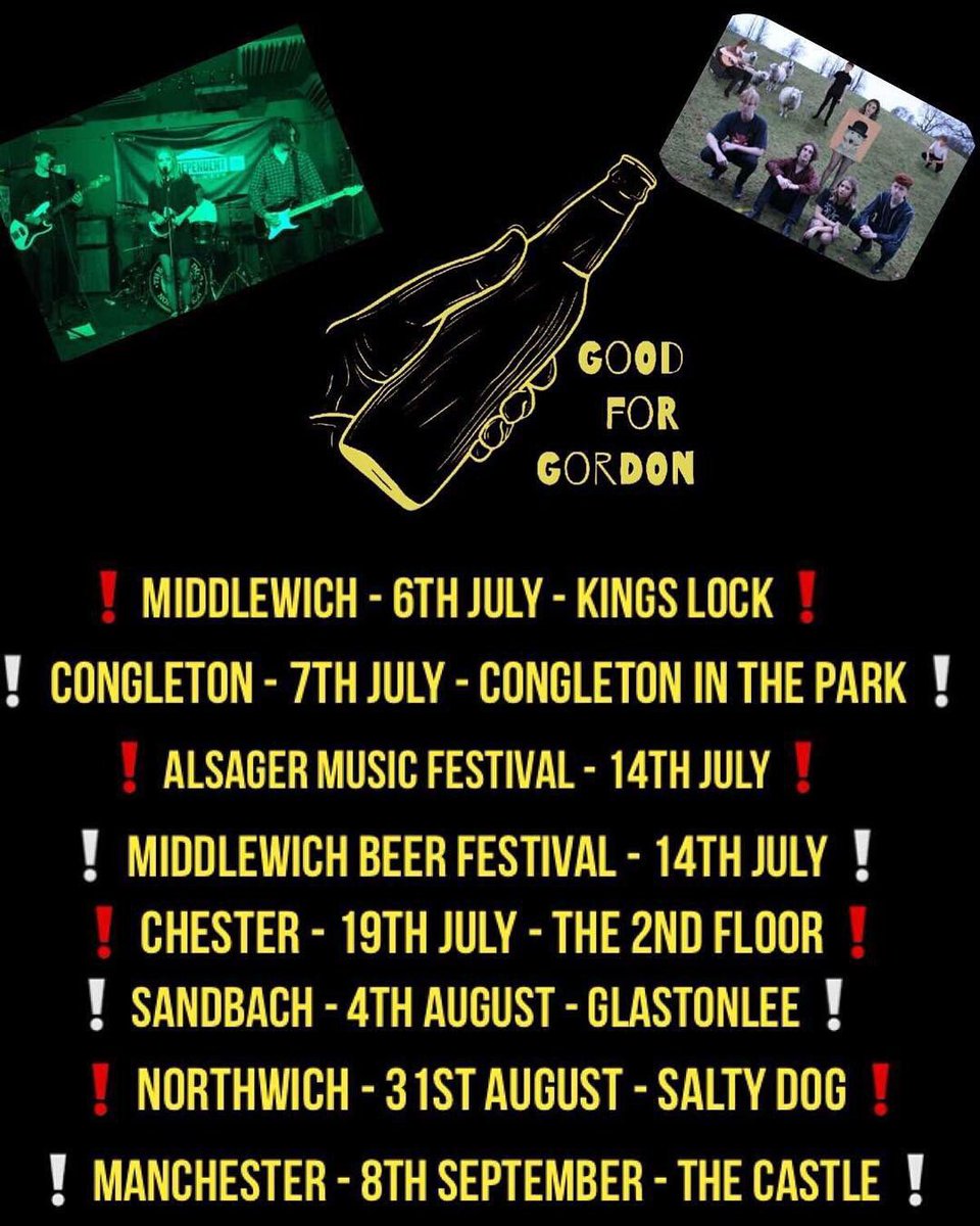simon2willocks's tweet image. #Good for Gordon .... Holmes Chapel based band playing at two events on Saturday ....