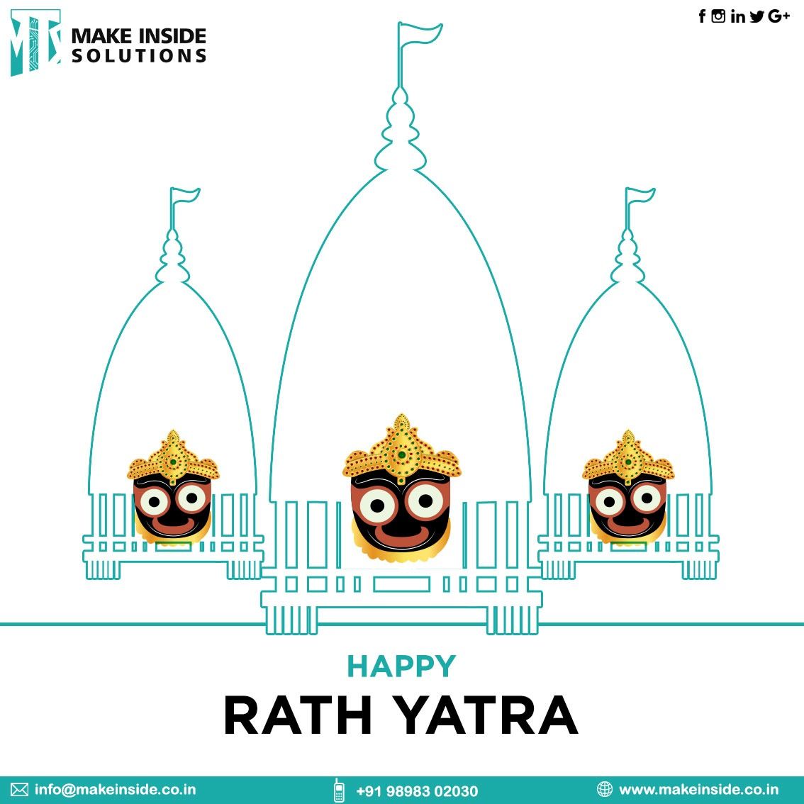 makeinside's tweet photo. May Lord Jagannath Bless You With Peace, Prosperity And Happiness.
Happy Rath Yatra !!! https://t.co/SzbZP3B5sq