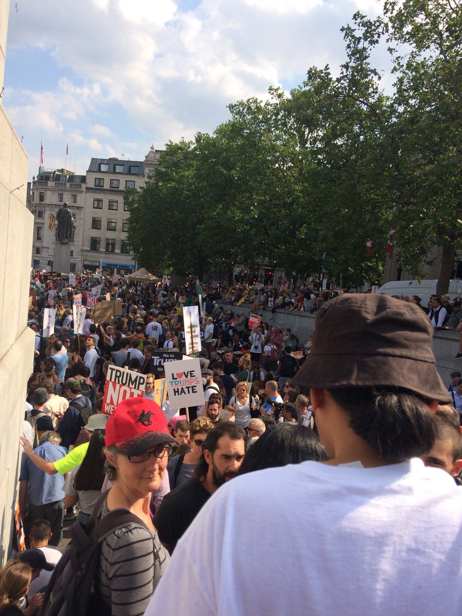 PeteHendy's tweet photo. Proud today to march with my family and brothers and sisters from all communities against the racist liar Trump #TrumpVisitUK https://t.co/vZhx6RWAlS