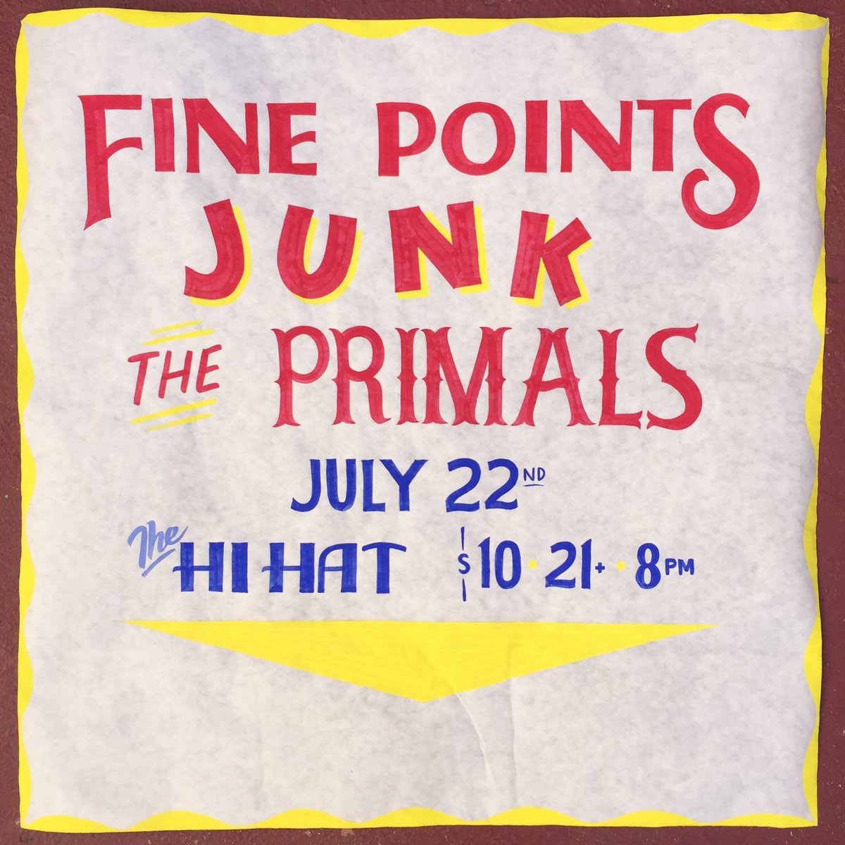 junklosangeles's tweet photo. July 22nd with @FinePointsMusic and The Primals at @theHiHatLA https://t.co/HKOyQBQedq
