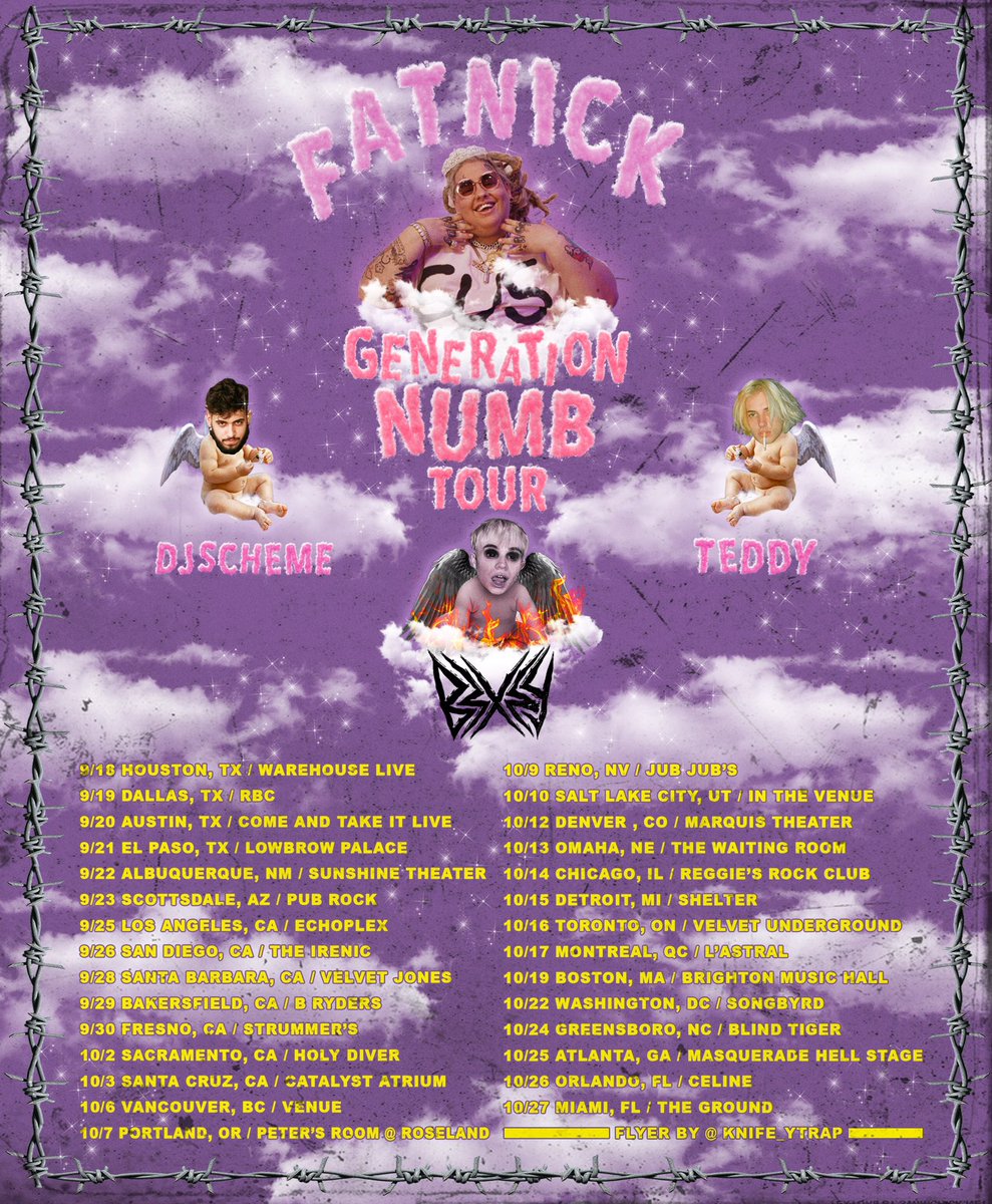 _FatNick's tweet photo. Tour starts September 18 💖✨! 
Let's fuck shit up🌟! What city y'all coming too ?!💞

Get tickets 🎟 https://t.co/po4xCmBrdD https://t.co/InzmERFXPr