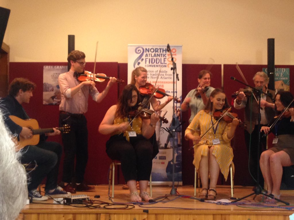 Everyone up together on the stage <a href="/officialNAFCo/">North Atlantic Fiddle Convention</a>