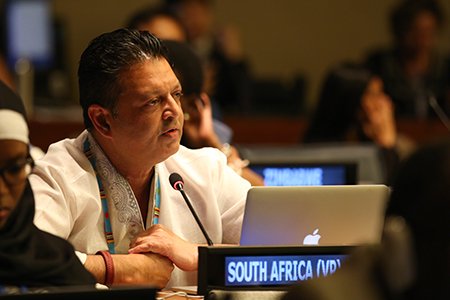 IISD_ENB's tweet photo. Demand for developing countries to mobilize resources growing, developed countries providing less. Facts are stubborn, but statistics more pliable - they are used like a drunk uses a lamppost, for support, not illumination @zaheer_fakir #HLPF2018 #SDGs https://t.co/G8m3nnV3Eb