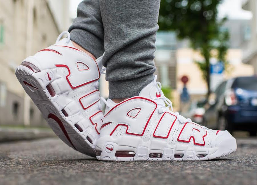 nike air more uptempo 96 white and red