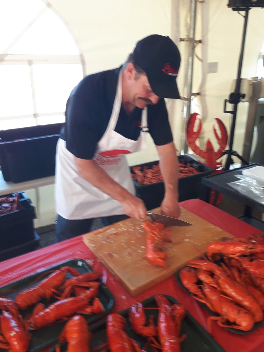 The first lobster supper is in full swing in #summerside ! The Lobster Board is cracking 'em and Louise and Helene are cranking the tunes. Can't make it tonight? Come out tomorrow between 4:30 and 6:30!