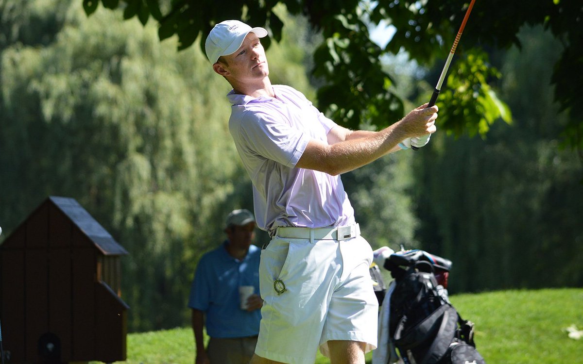 TransMissGolf's tweet photo. Former @AugustaJags player Jake Marriott (@marriott_jake) is the new leader at #TransMiss18 as they come down the finishing stretch in today's final round. Seven players are within 2 shots of Jake, so keep checking our live scoring page: https://t.co/ICoL83We5x https://t.co/vJPO0iDNXH