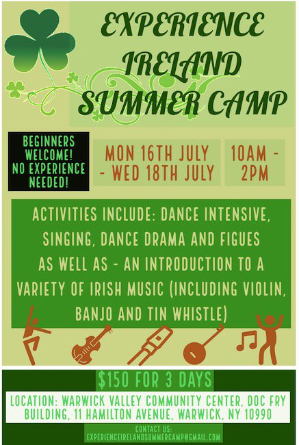 ExperienceIre's tweet photo. Check out this fantastic summer camp with Experience Ireland! Come and learn an array of traditional Irish instruments, traditional songs and Irish dance! 

Contact us on Facebook, Twitter and instagram, or at experienceirelandsummercamp@gmail.com https://t.co/Dj0rYGjcab