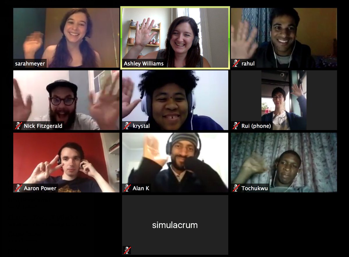 ag_dubs's tweet photo. just got of our #rustreach call! thank you so much to @fitzgen and @marksimulacrum for talking to us about @rustwasm and the @rustlang release process! https://t.co/2pJ9wBsTeP