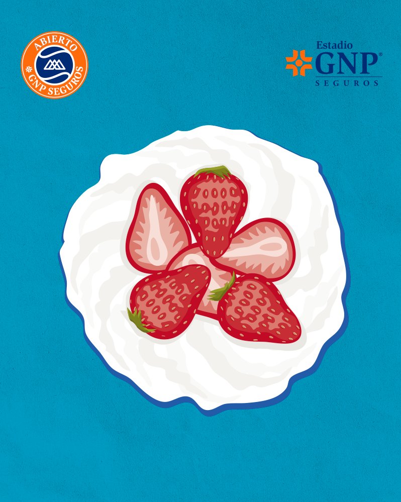 Abierto_GNP's tweet photo. #TennisFact: 24 toneladas de fresas se ordenan cada año para el torneo del Wimbledon. 🍓¡Ya sabes qué puedes pedir de snack! 😉 #AbiertoGNPSeguros #EstadioGNP #Viviresincreíble https://t.co/MNtW6wik4v
