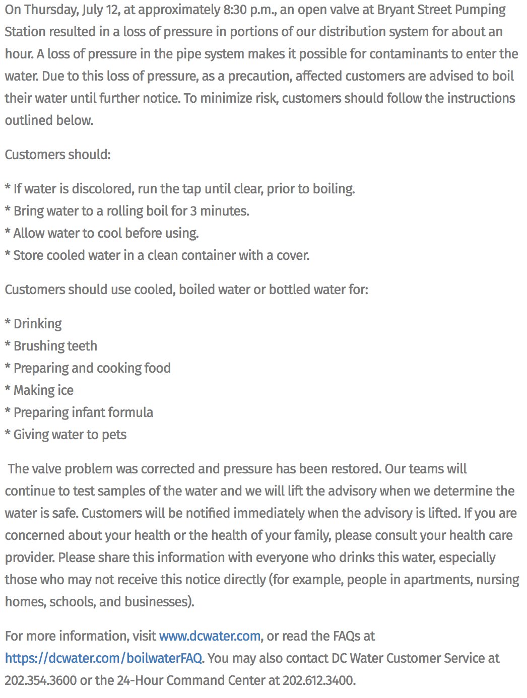 DC Health On Twitter Water Alert dcwater Has Issued A Boil Water dc-health-on-twitter-water-alert-dcwater-has-issued-a-boil-water