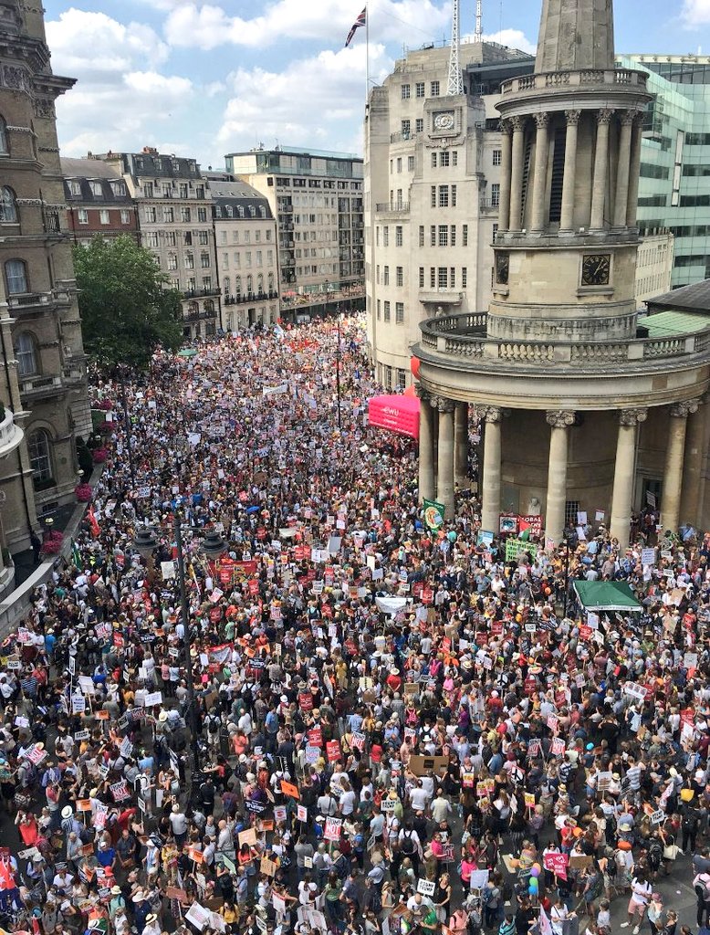 PollyPoppets's tweet photo. London, you look beautiful today.
#TrumpProtest https://t.co/d4mI0UkH5m