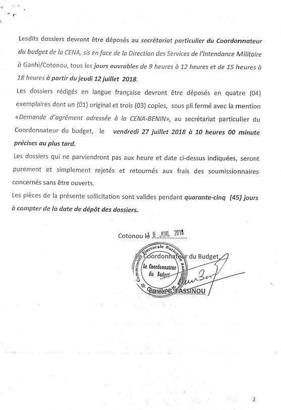 Avis à manifestation d’intérêt.