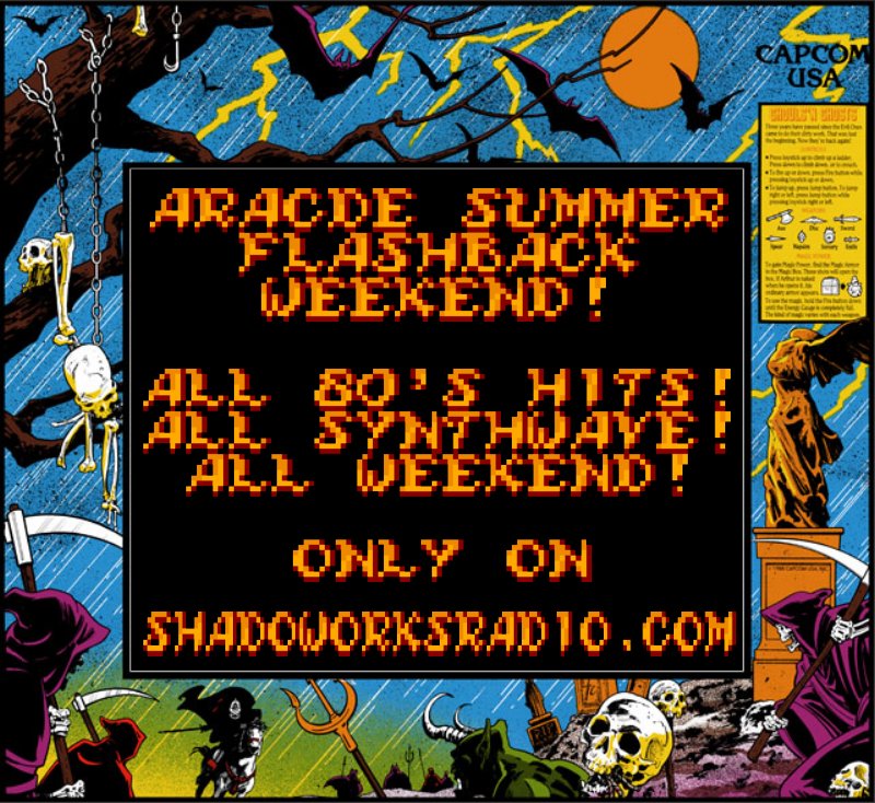 ShadoworksGames's tweet photo. ALL 80'S HITS!
ALL SYNTHWAVE!
ALL WEEKEND!
ARCADE SUMMER FLASHBACK WEEKEND!
https://t.co/Vt87tLLhOE
Kicks off with 80's MIXTAPE at 12PM
LAUNCH THE PLAYER: https://t.co/jH4FuIyPe0
#retro #80smusic #80smixtape #synthwave #vaporwave #darkwave #flashbackweekend #shadoworksradio https://t.co/JtM319pYGW