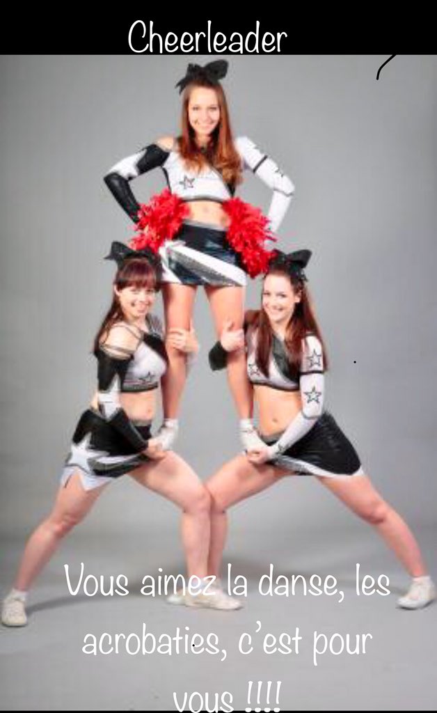 SOISSGYM's tweet photo. Nouveau un groupe de Cheerleader s’ouvre à la rentrée, vous aimez danser 💃, faire des acrobaties, des portés, pratiquer le sport au sein d’un groupe, c’est pour vous !!!! (Pas de limite d’âge, encadré par coach Rodolphe). https://t.co/gObmU6Lzc9