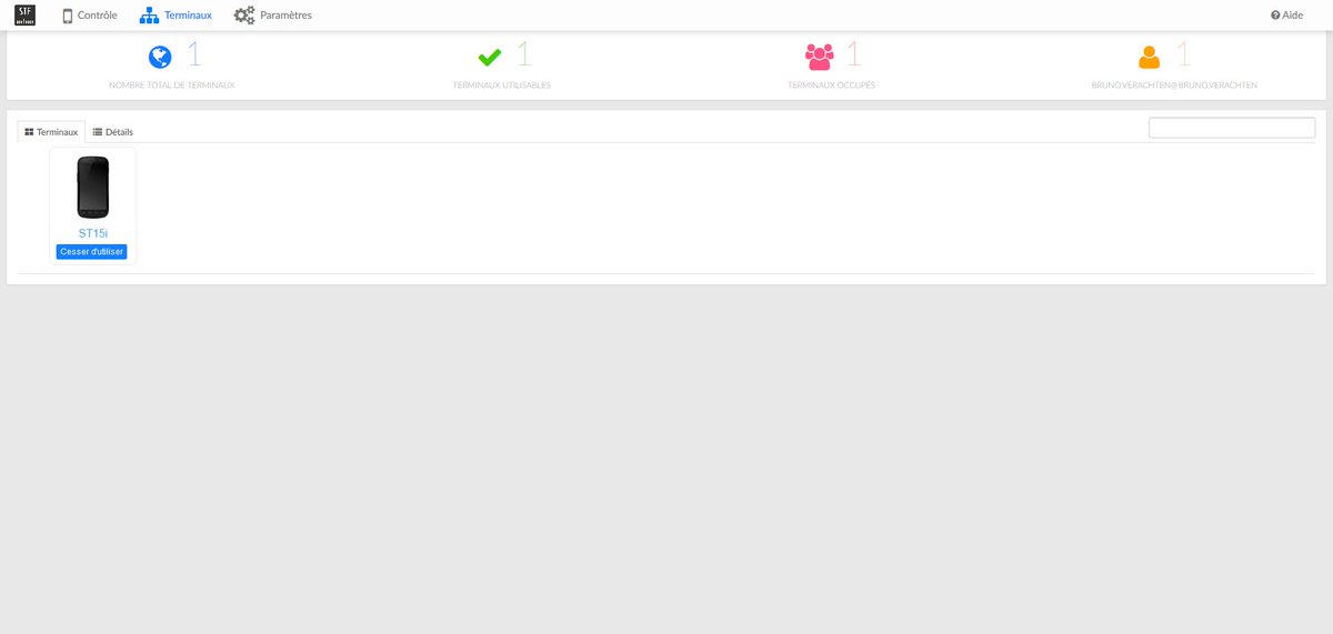 Poddingue's tweet photo. Hey @__brah , don't want to brag too much, but I think this could make your day. The screen/control doesn't work yet, but the #openSTF App can now see the Provider. https://t.co/SKmNyBe4sK