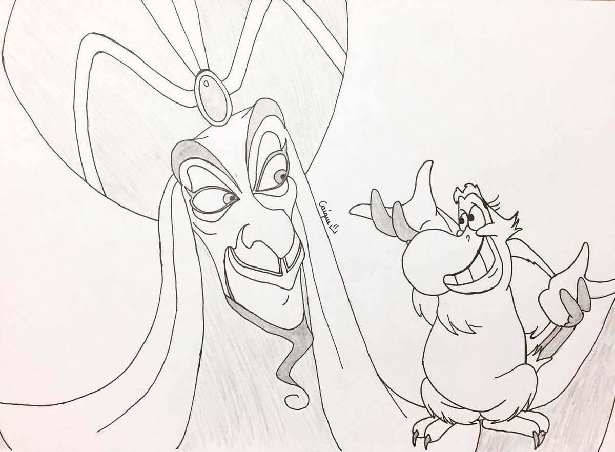 caaaaique's tweet photo. Já que muita gente diz que sexta-feira 13 também é #DiaDoVilão, seguem #desenhos que fiz de alguns vilões icônicos da #Disney! :)

#FidayThe13th Viernes 13 #Villain #VillainsDay #Vilão #Jafar #Scar #Ursula #Maleficent #Malévola https://t.co/rBahncuPvf