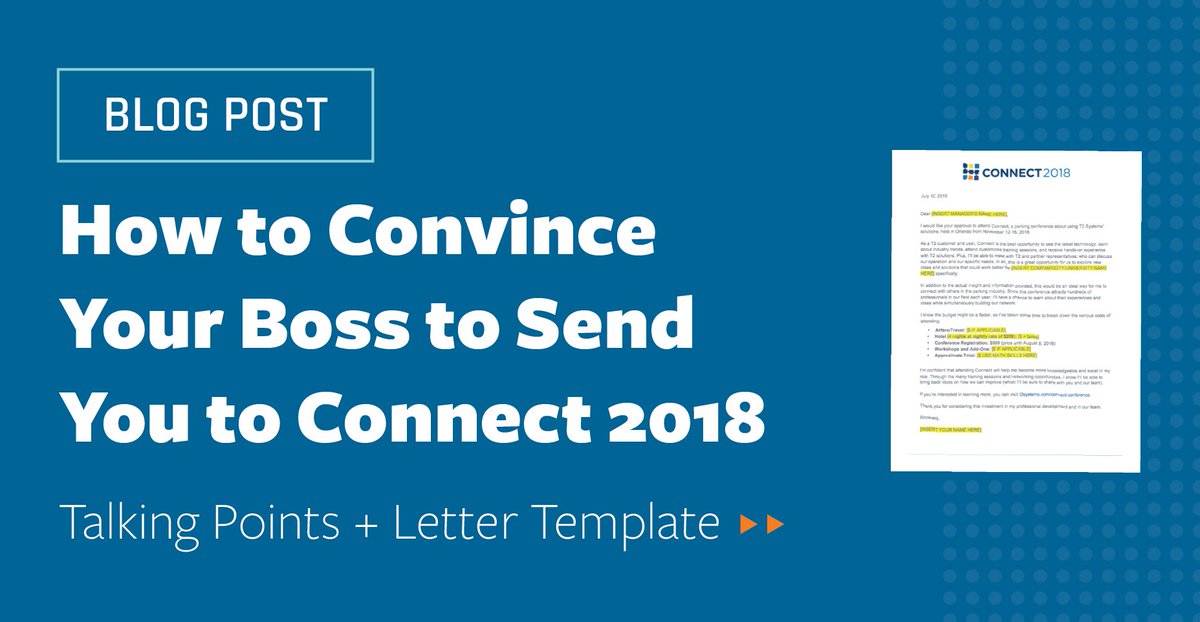 T2SystemsInc's tweet photo. Need the green light from your boss before registering for #T2Connect2018? We've got you covered on the blog: https://t.co/EIDzjBx00P #parking #tech #T2customercommunity https://t.co/9elThQZnhm