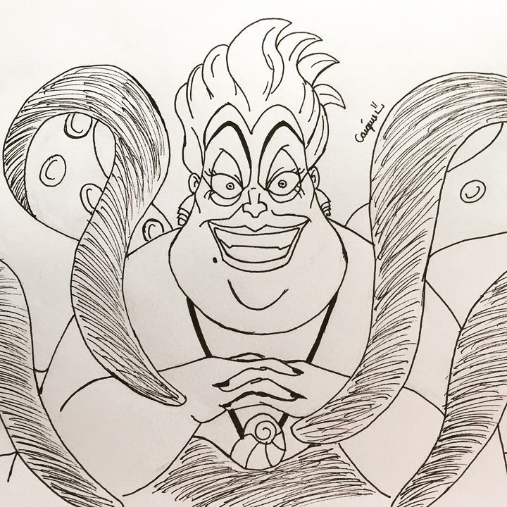 caaaaique's tweet photo. Já que muita gente diz que sexta-feira 13 também é #DiaDoVilão, seguem #desenhos que fiz de alguns vilões icônicos da #Disney! :)

#FidayThe13th Viernes 13 #Villain #VillainsDay #Vilão #Jafar #Scar #Ursula #Maleficent #Malévola https://t.co/rBahncuPvf