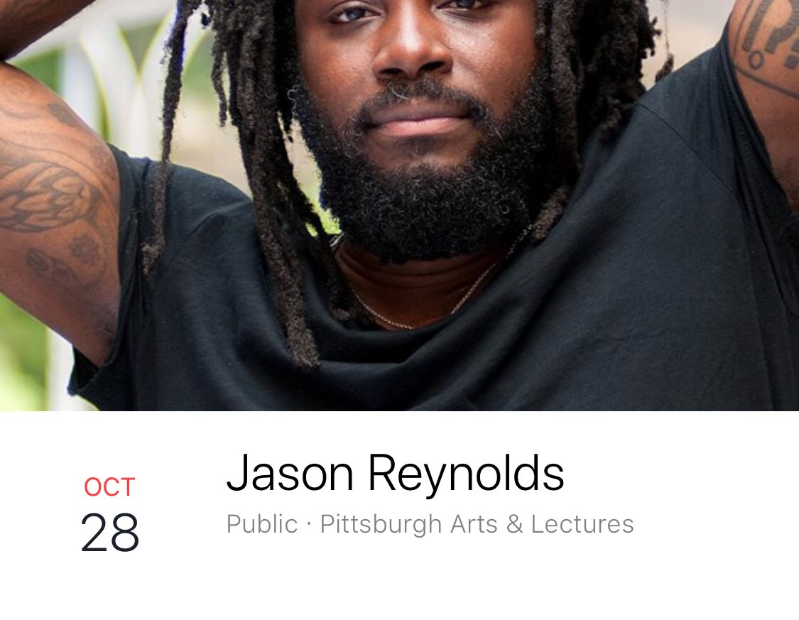 RHS_lib's tweet image. Pittsburgh Arts and Lectures just announced the authors coming to Pittsburgh this season...Jason Reynolds!!!  Need a book suggestion, let me know! @PghArtsLectures @JasonReynolds83