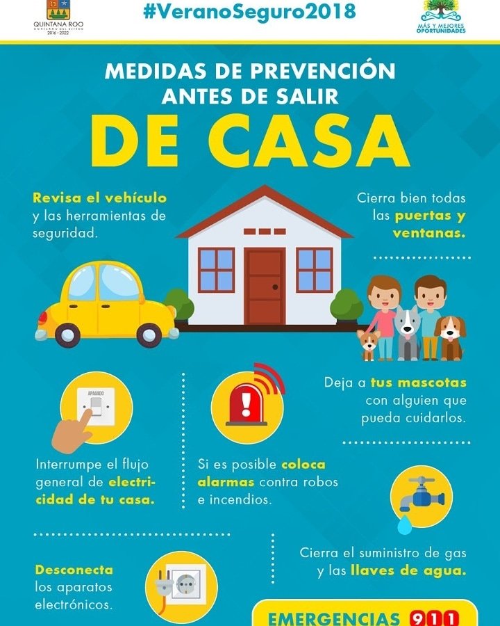 gabyrejondej's tweet photo. Mucha gente se va de vacaciones en esta temporada, por lo que hay que tomar precauciones al salir de casa, aquí les comparto estas recomendaciones que son de mucha utilidad. https://t.co/QD1q2scaUY
