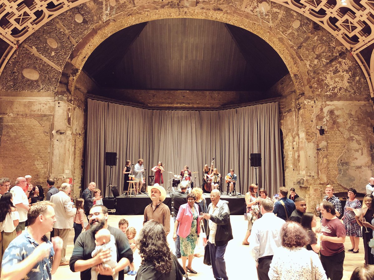 johnhunter_'s tweet image. lovely @Little_Bulb opening the beautiful new Grand Hall with a swing at @battersea_arts #BACPhoenix