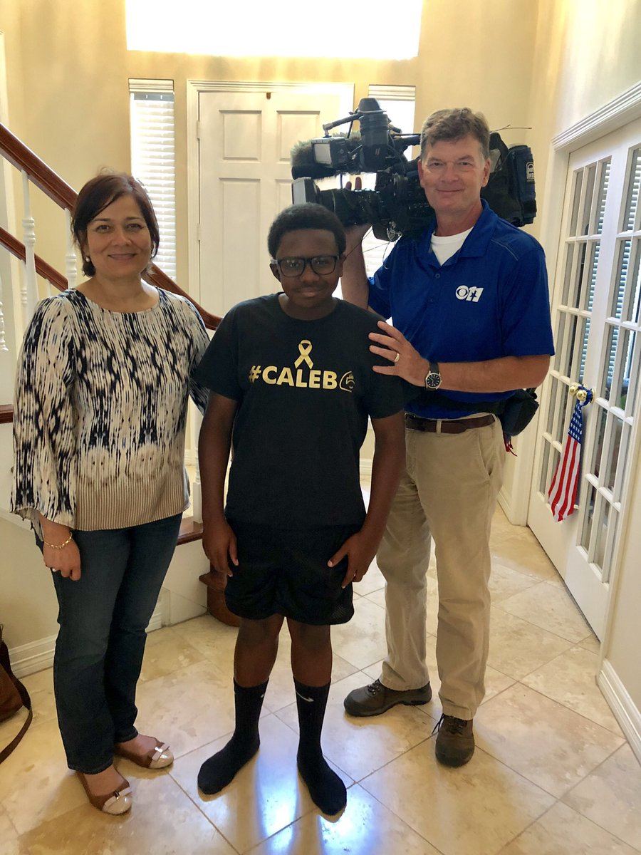 Foncelle74's tweet photo. Caleb/Team Lynn was interviewed by Channel 11 and the story is running at 4pm today; set your DVR! #Caleb💪🏾 #TeamLynn @CBSNews https://t.co/M49PZapFE4
